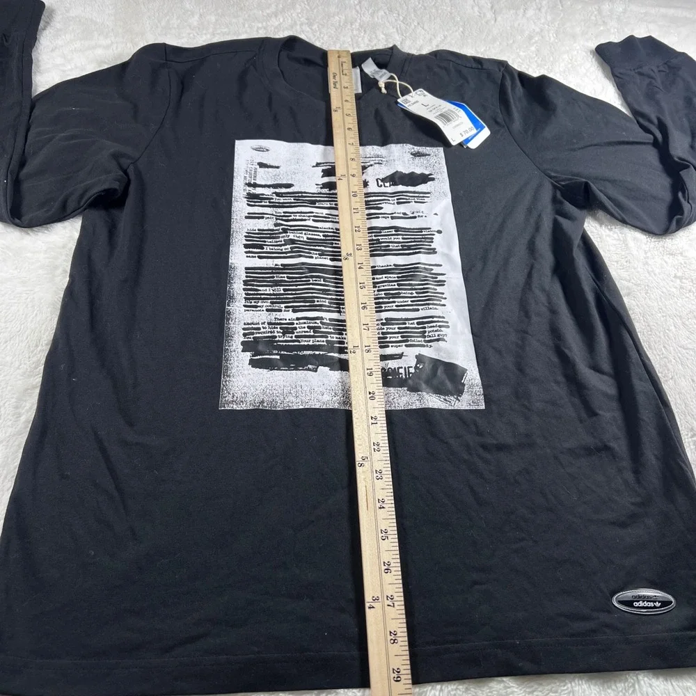 Adidas Originals Men's Black‎ Long Sleeve Graphic T-Shirt HC9466 Size Large NWT